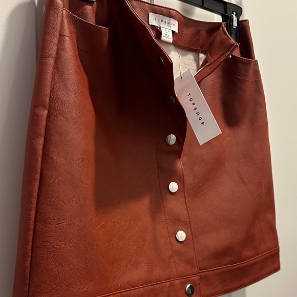 Women's Brown/burgundy Button-Up Skirt - Picture 3 of 3